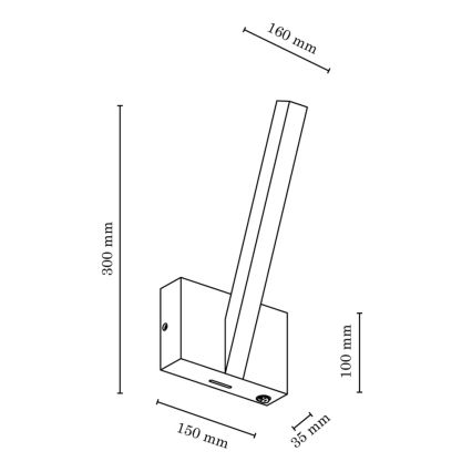 LED Stenska svetilka LINUS LED/3W/230V hrast - FSC certifikat