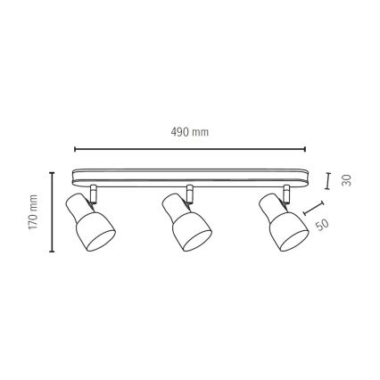 Reflektor SVANTJE 3xE14/40W/230V bukev - FSC certifikat