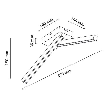 LED Lestenec LINUS 2xLED/4,5W/230V mat hrast