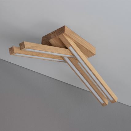 LED pritrjena stropna svetilka LINUS 4xLED/4,5W/230V matni hrast