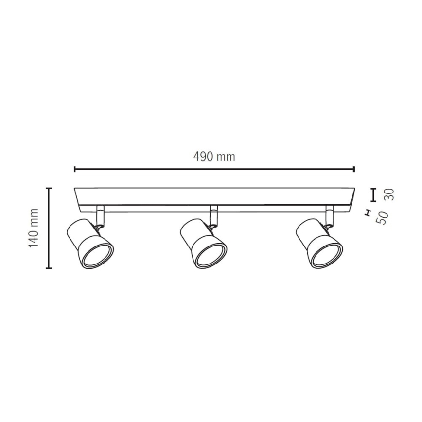 LED Reflektor VENLA 3xGU10/5W/230V hrast - FSC certifikat