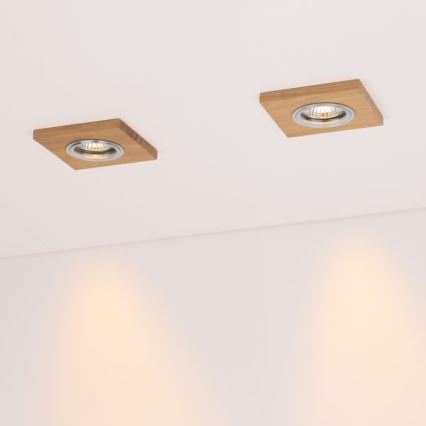 LED Vgradna svetilka VITAR 1xGU10/5W/230V CRI 90 hrast – FSC certifikat