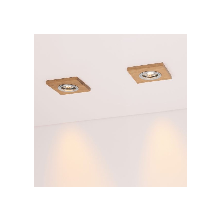 LED Vgradna svetilka VITAR 1xGU10/5W/230V CRI 90 hrast – FSC certifikat