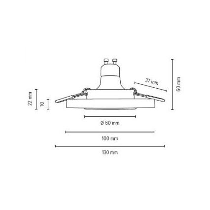 SET 3x LED Vgradna svetilka VITAR 1xGU10/5W/230V CRI 90 beton