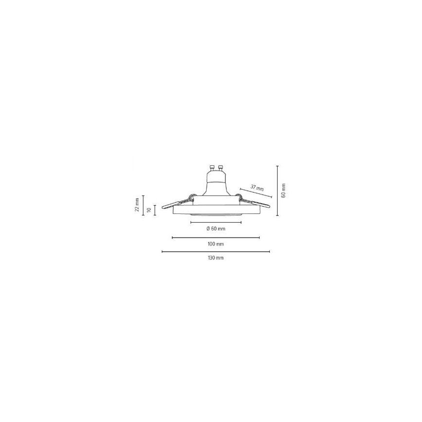 SET 3x LED Vgradna svetilka VITAR 1xGU10/5W/230V CRI 90 beton