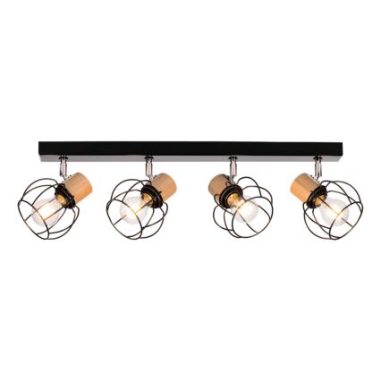 Stropni reflektor PHIPHI 4xE27/60W/230V hrast