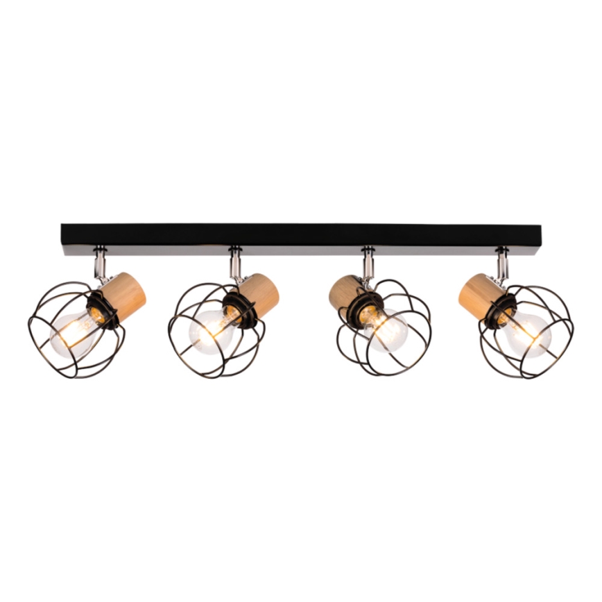 Stropni reflektor PHIPHI 4xE27/60W/230V hrast