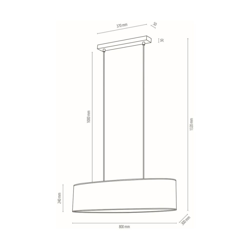 Lestenec na vrvici BOHO 2xE27/40W/230V hrast