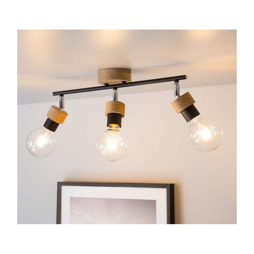 Reflektor MARJOLAINE 3xE27/25W/230V hrast - FSC certifikat