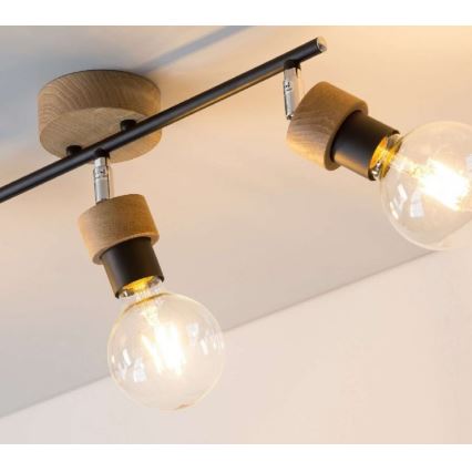 Reflektor MARJOLAINE 3xE27/25W/230V hrast - FSC certifikat