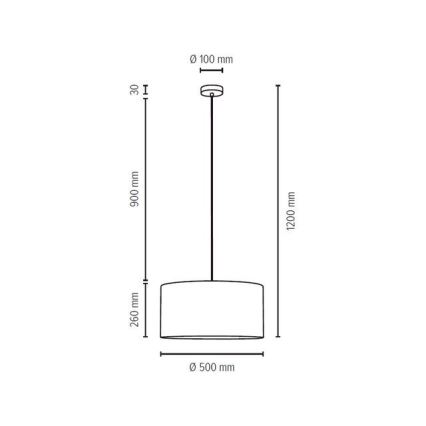 Lestenec na vrvici SCARLETT 1xE27/60W/230V - FSC certifikat