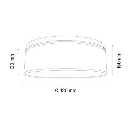 Stropna svetilka BENITA 2xE27/25W/230V pr. 48 cm krem barva/hrast – FSC certifikat