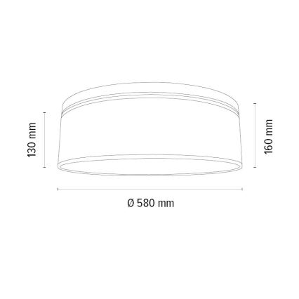 Stropna svetilka BENITA 4xE27/25W/230V pr. 58 cm krem barva/hrast – FSC certifikat