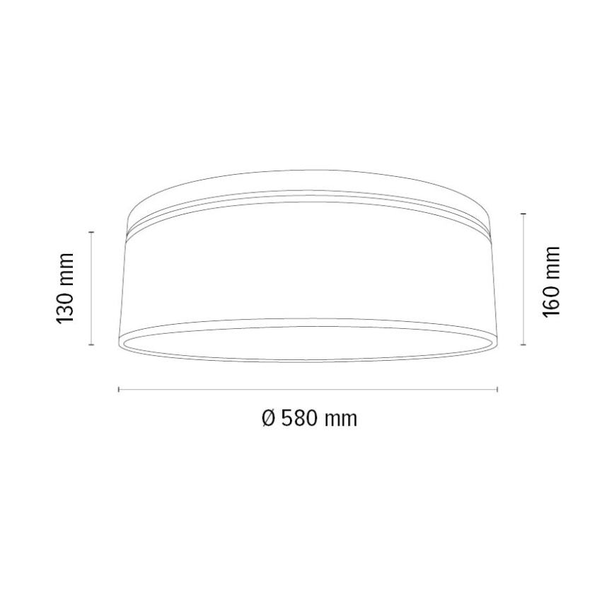Stropna svetilka BENITA 4xE27/25W/230V pr. 58 cm krem barva/hrast – FSC certifikat