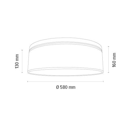 Stropna svetilka BENITA 4xE27/25W/230V pr. 58 cm bela/hrast – FSC certifikat