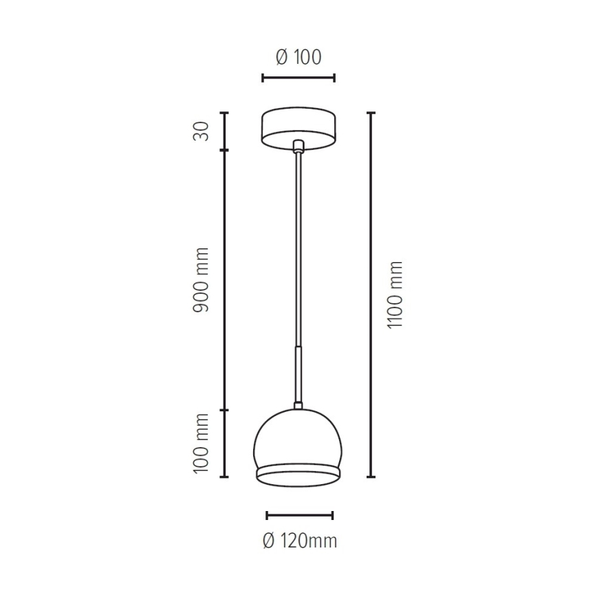 LED Lestenec na vrvici BALL WOOD 1xGU10/5W/230V mat hrast