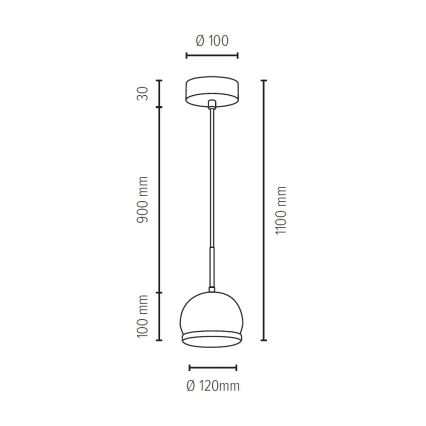 LED Lestenec na vrvici BALL WOOD 1xGU10/5W/230V mat hrast - FSC certifikat