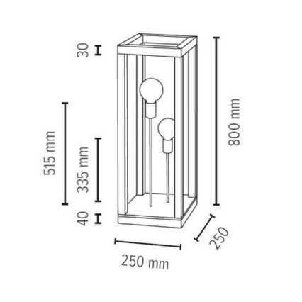 Talna svetilka KAGO 2xE27/60W/230V mat hrast - FSC certifikat