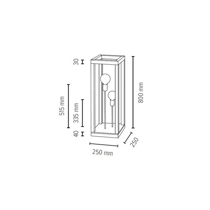 Talna svetilka KAGO 2xE27/60W/230V mat hrast - FSC certifikat
