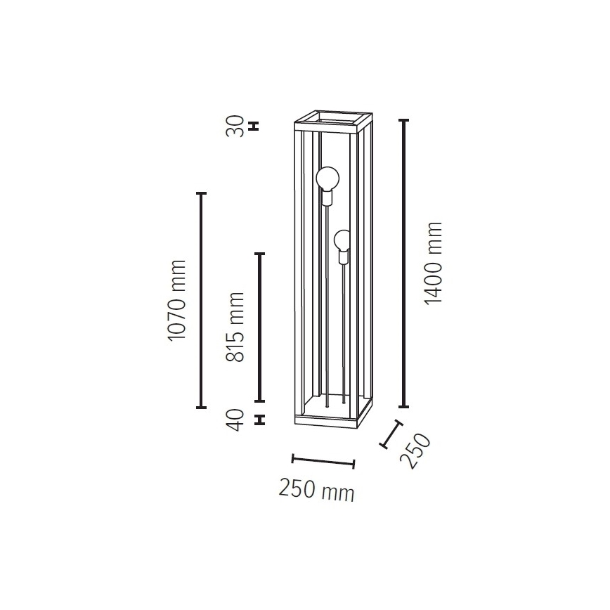 Talna svetilka KAGO 2xE27/60W/230V mat hrast - FSC certifikat