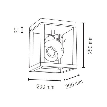 LED Stropna svetilka ROY 1xGU10/5W/230V mat hrast - FSC certifikat