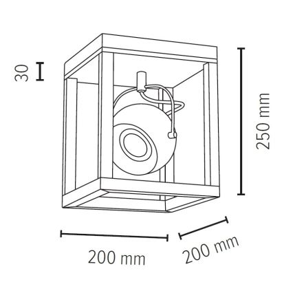 LED Stropna svetilka ROY 1xGU10/5W/230V mat hrast - FSC certifikat