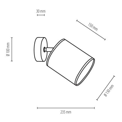 Stenska svetilka APRILLIA 1xE27/25W/230V hrast bela - FSC certifikat