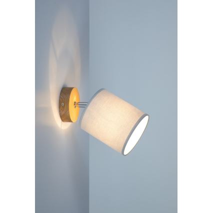 Stenska reflektorska svetilka APRILLIA 1xE27/25W/230V, siv hrast