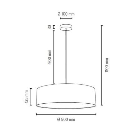 Lestenec na vrvici JOSEFINA 3xE27/25W/230V - FSC certifikat