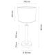Namizna svetilka BENITA 1xE27/60W/230V 61 cm krem barva/hrast – FSC certifikat