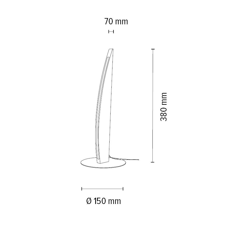 Zatemnjevalna LED namizna svetilka DUBAI LED/4W/230V hrast