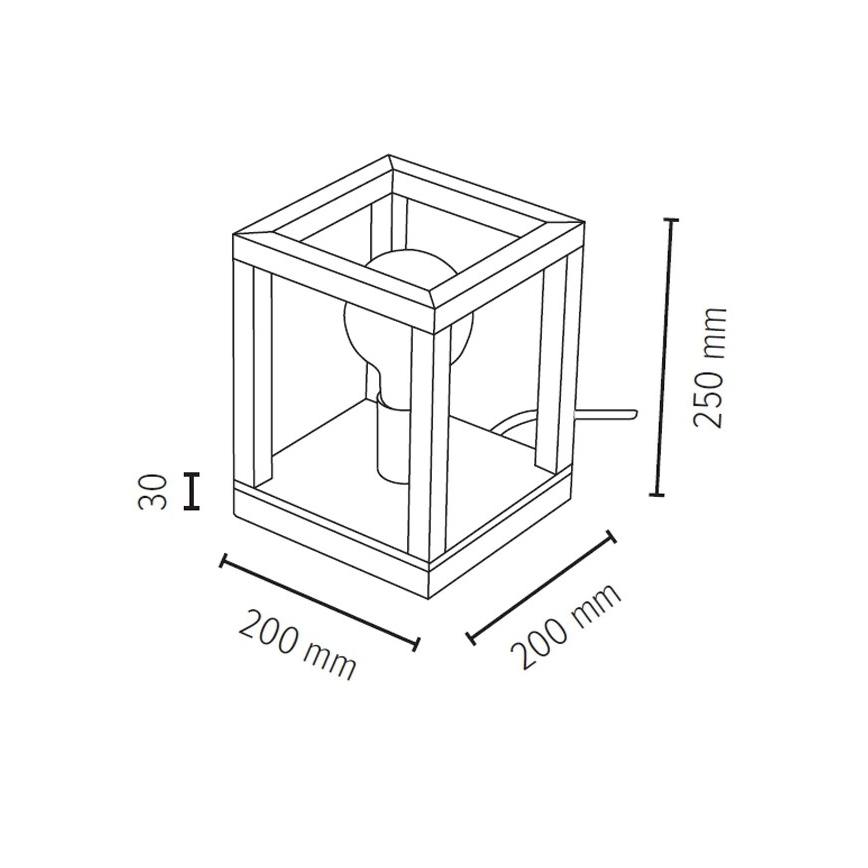 Namizna svetilka KAGO 1xE27/60W/230V mat hrast - FSC certifikat