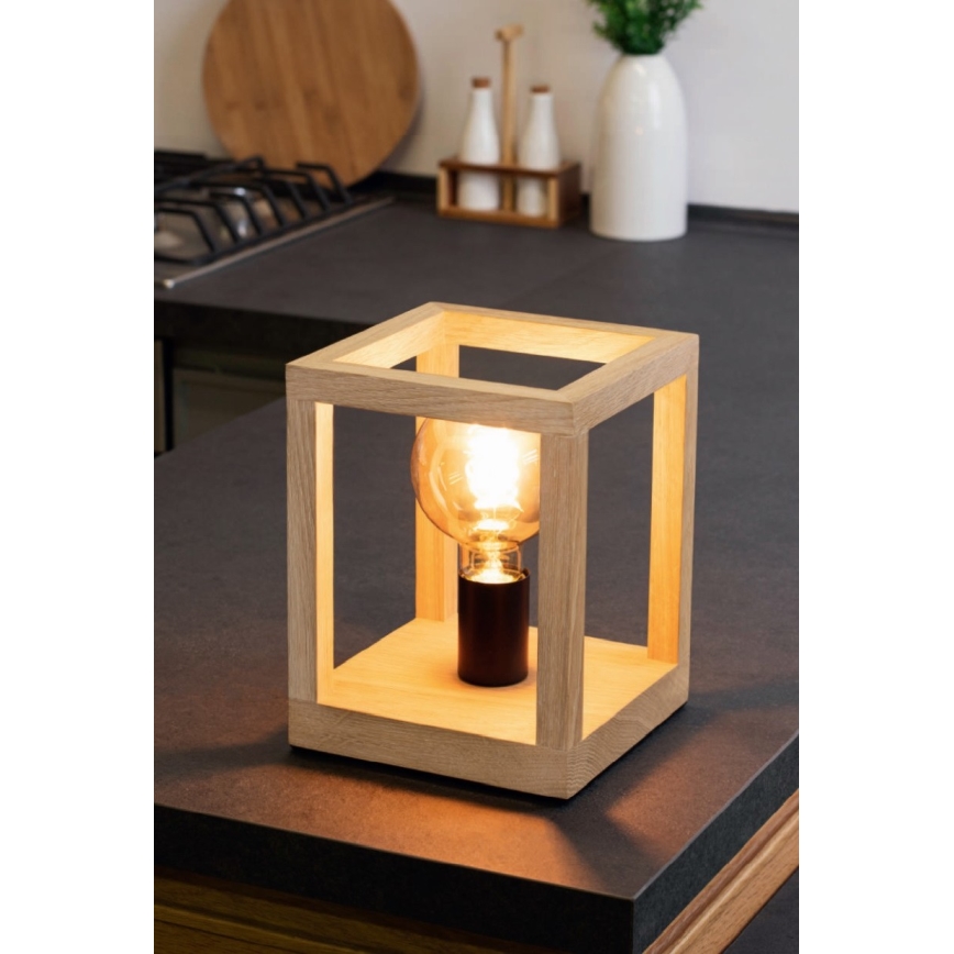 Namizna svetilka KAGO 1xE27/60W/230V matni hrast