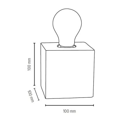 Namizna svetilka TRONGO SQUARE 1xE27/25W/230V hrast - FSC certifikat