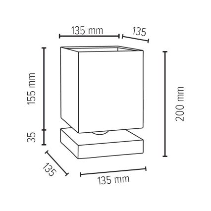 Namizna svetilka INGER 1xE27/25W/230V hrast - FSC certifikat