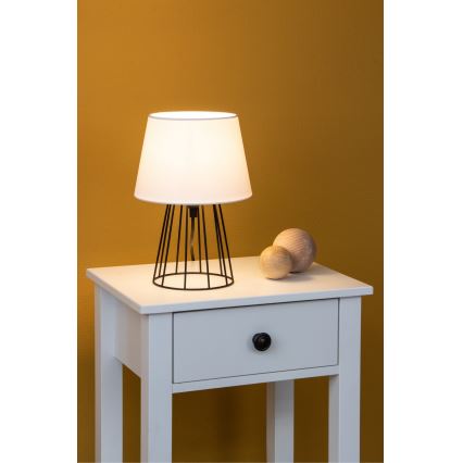 Spot-Light - Namizna svetilka MANGOO 1xE27/40W/230V bela/črna