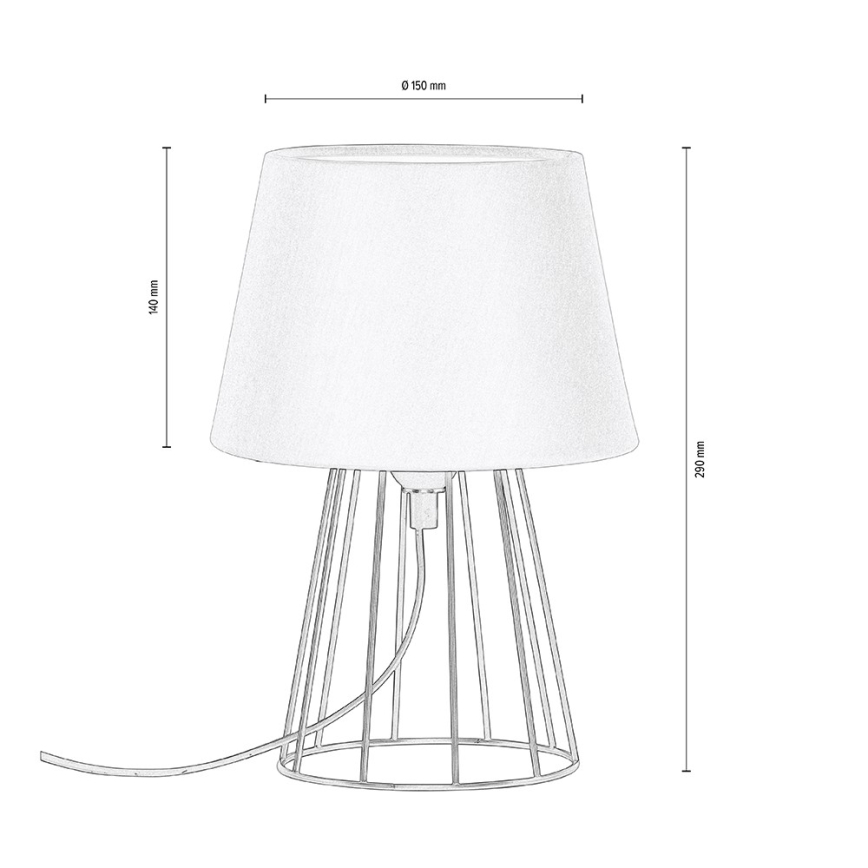 Spot-Light - Namizna svetilka MANGOO 1xE27/40W/230V bela/črna