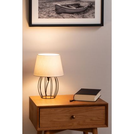 Spot-Light - Namizna svetilka MANGOO 1xE27/40W/230V siva/črna