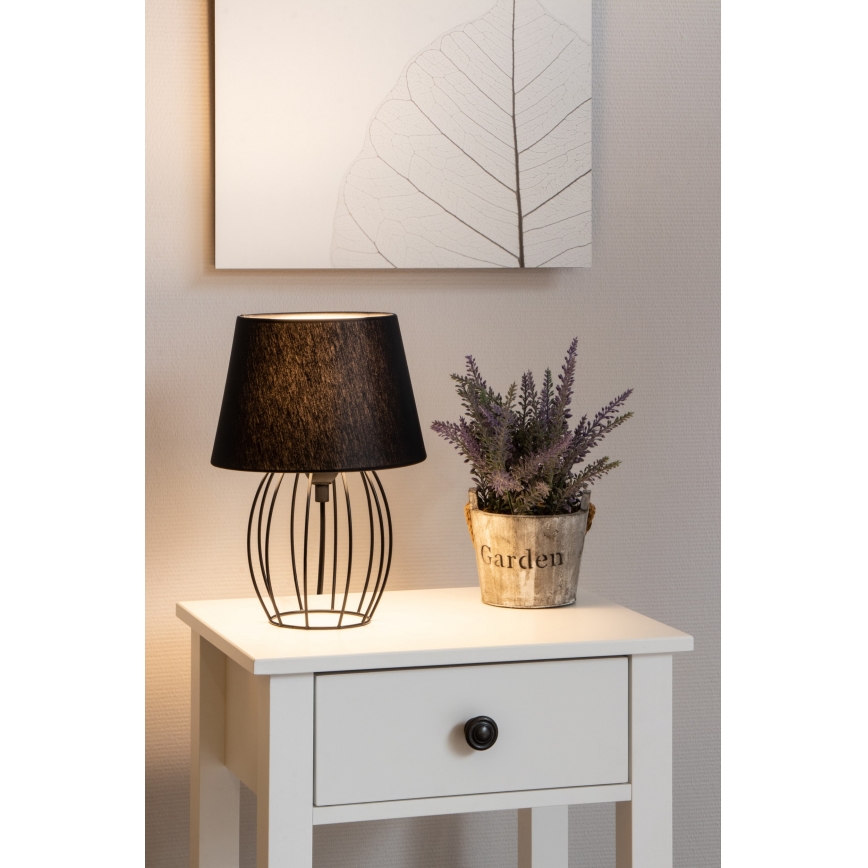 Spot-Light - Namizna svetilka MANGOO 1xE27/40W/230V črna