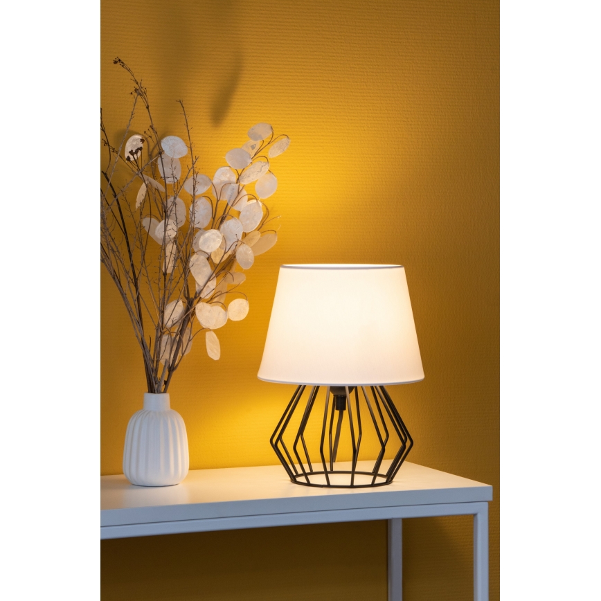 Spot-Light - Namizna svetilka MANGOO 1xE27/40W/230V bela/črna