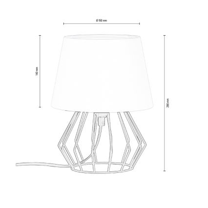Spot-Light - Namizna svetilka MANGOO 1xE27/40W/230V siva/črna