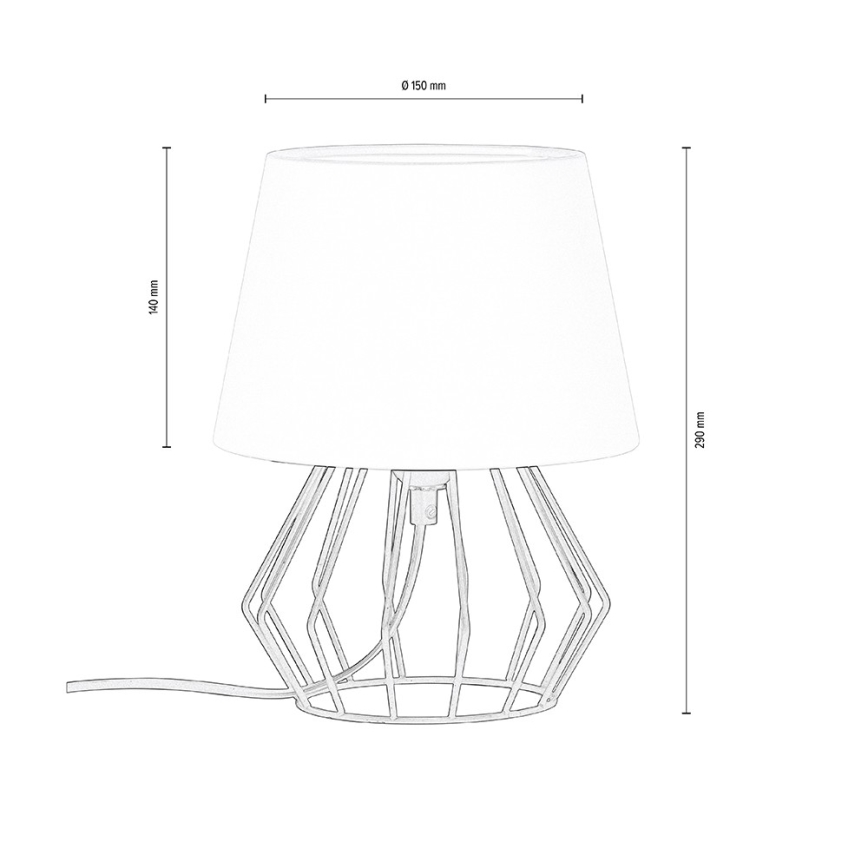 Spot-Light - Namizna svetilka MANGOO 1xE27/40W/230V siva/črna