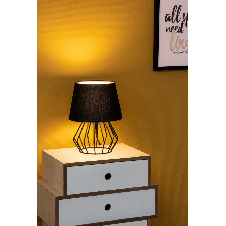 Spot-Light - Namizna svetilka MANGOO 1xE27/40W/230V črna
