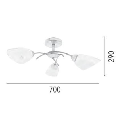 Lestenec VILETTA 3xE27/60W/230V