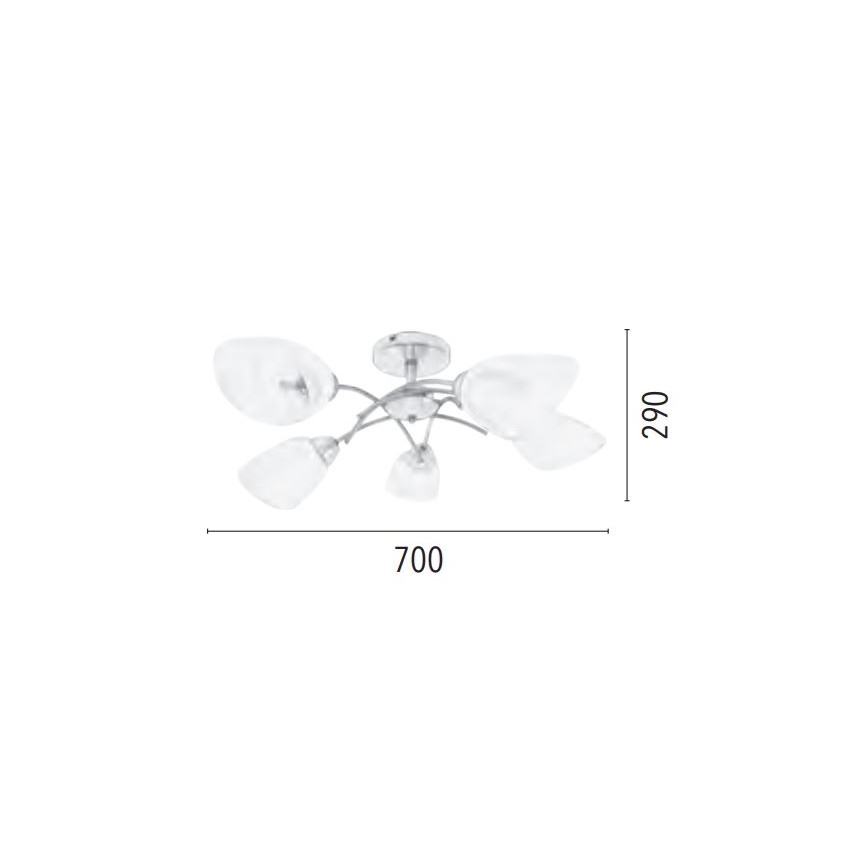 Lestenec VILETTA 5xE27/60W/230V