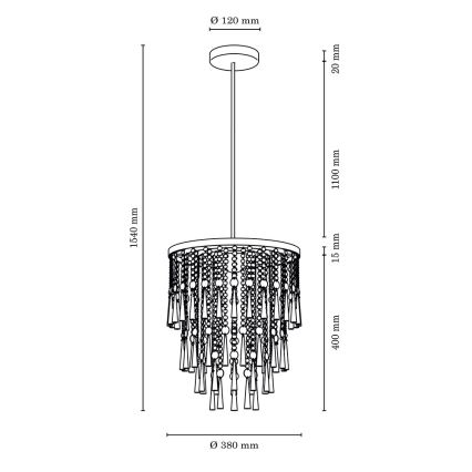 Lestenec na drogu LUXORIA 6xG9/28W/230V - FSC certifikat