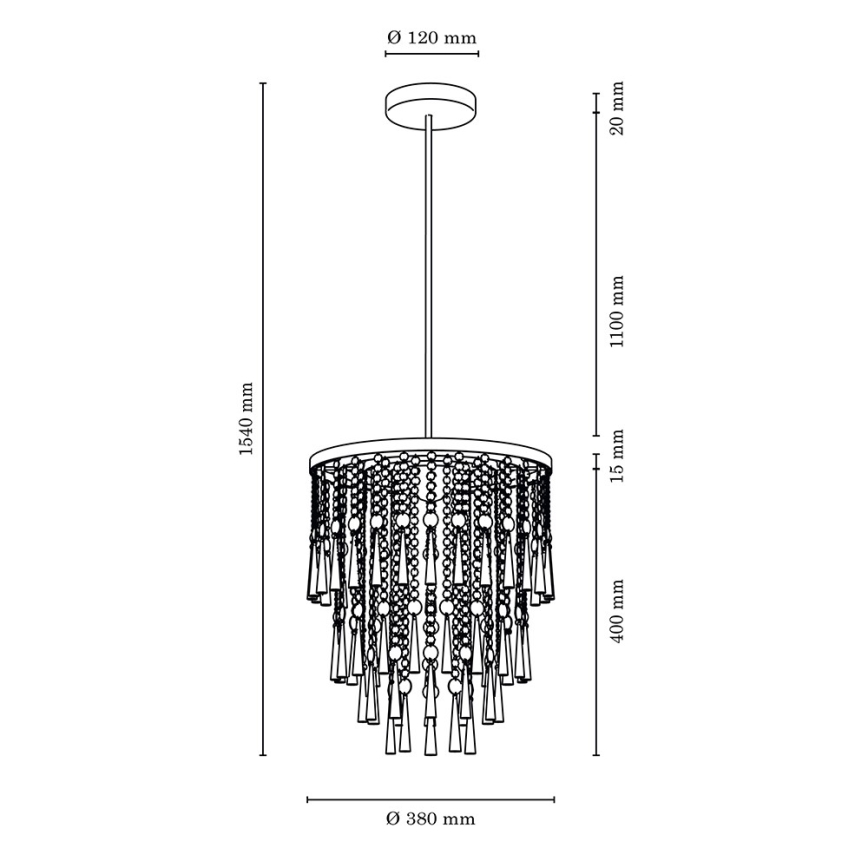Lestenec na drogu LUXORIA 6xG9/28W/230V