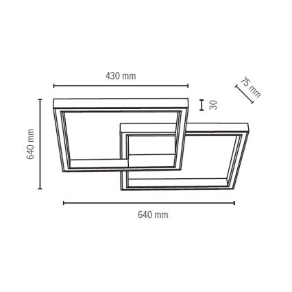 LED Stropna svetilka RAMME LED/48W/230V mat hrast - FSC certifikat