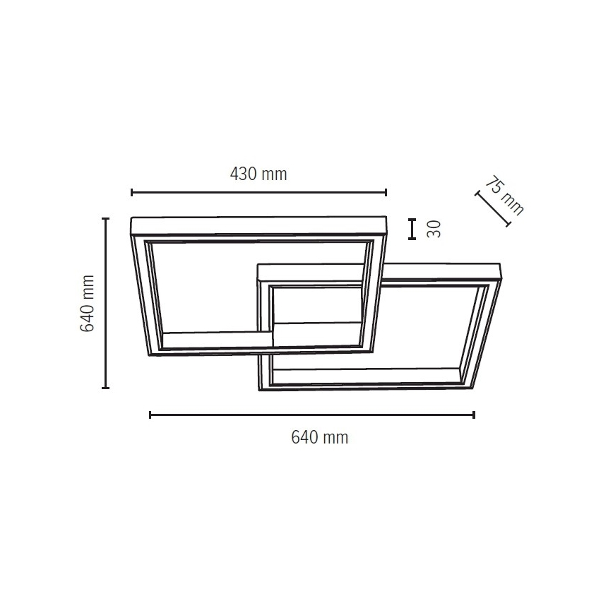 LED Stropna svetilka RAMME LED/48W/230V mat hrast - FSC certifikat