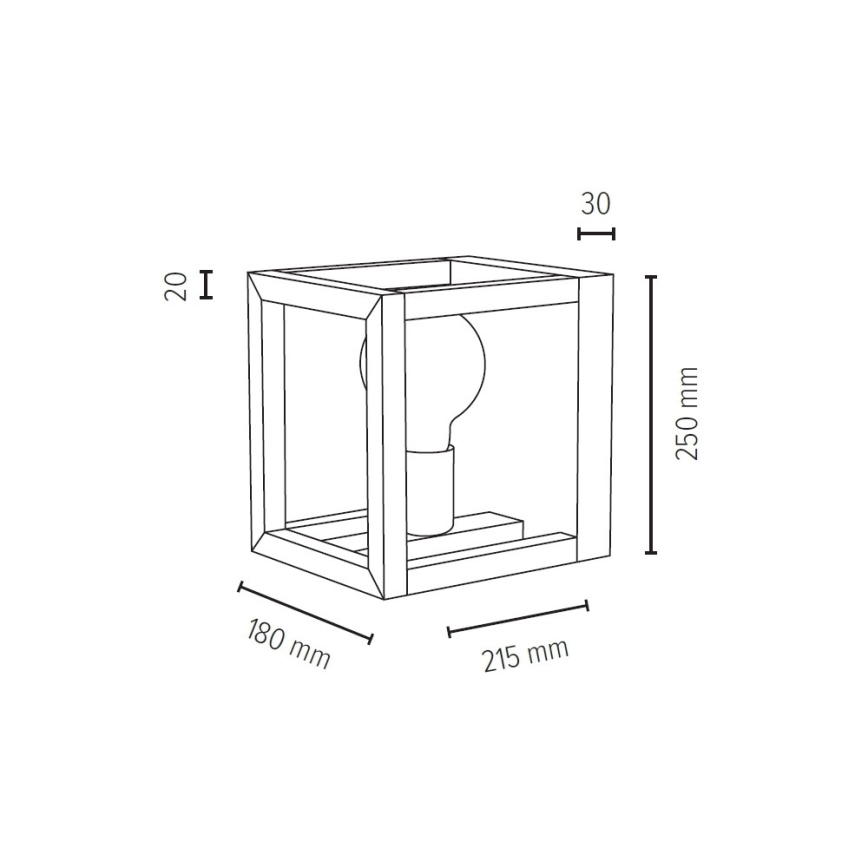 Stenska svetilka KAGO 1xE27/60W/230V hrast